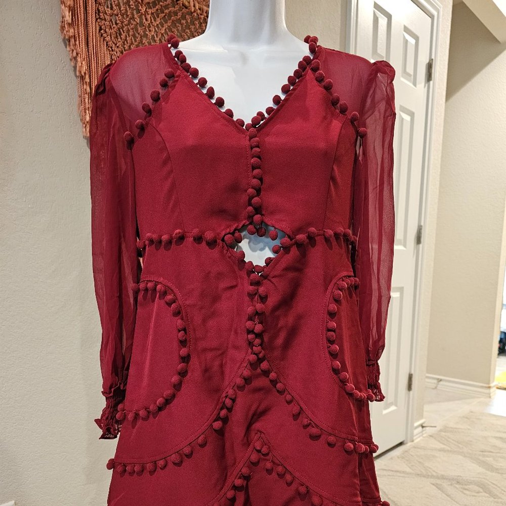 Avantlook Red Pompom Dress
